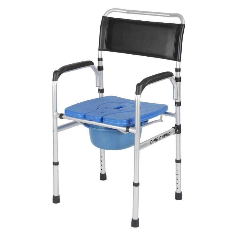 Height Adjustable Folding Commode
