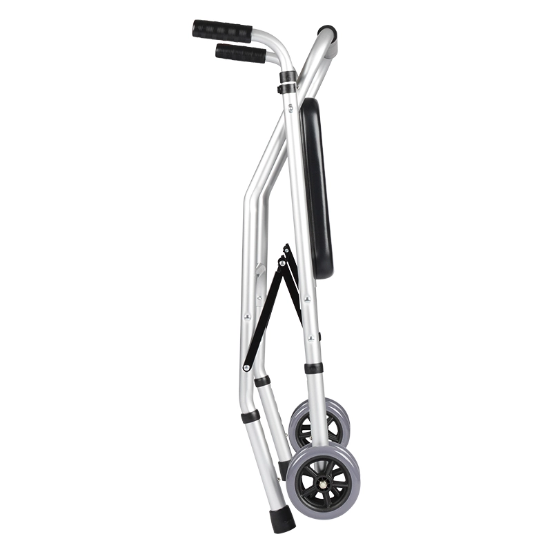 Dual Wheel Walk Aid With Seat